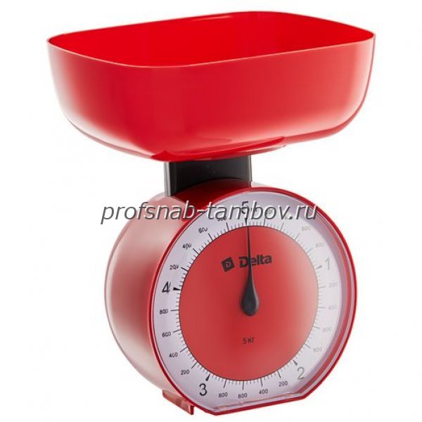 Весы настольные с чашкой DELTA красный (5 кг.) - купить в Тамбове