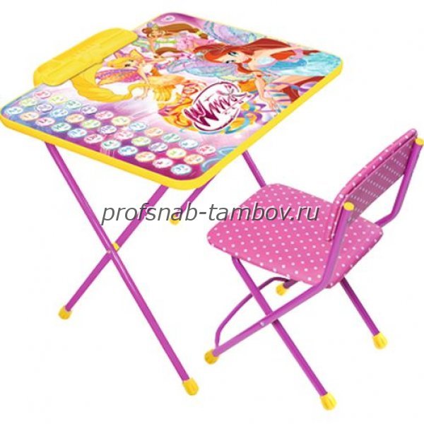 Комплект "Winx 2" Азбука (стол складной с пеналом, выс.580мм, стул мягкий) - купить в Тамбове
