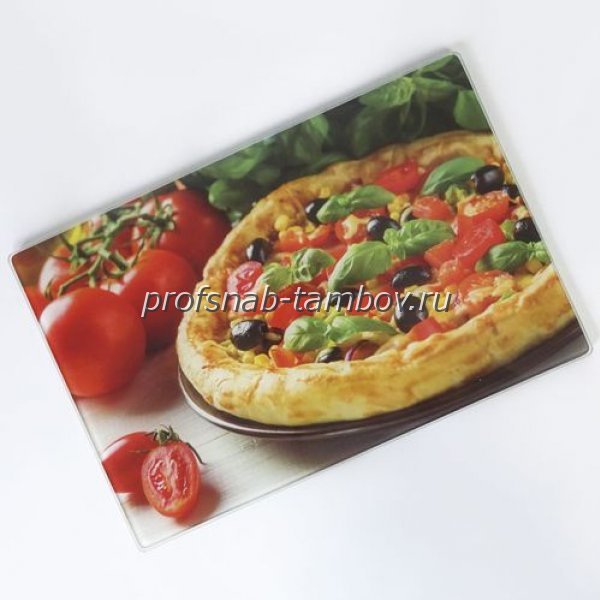 Доска разделочная стеклянная "Пицца" 20*30 см - купить в Тамбове