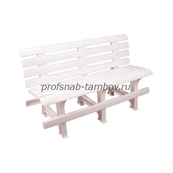 Скамейка со спинкой (120х40х70)(белый) - купить в Тамбове
