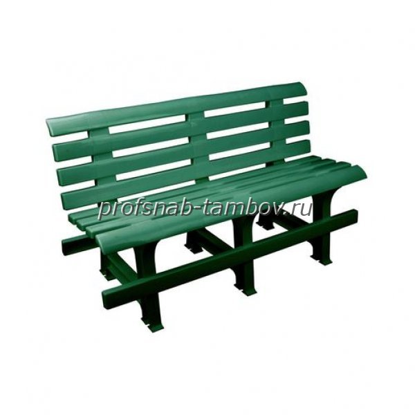 Скамейка со спинкой (120х40х70)(тем.зеленый) - купить в Тамбове